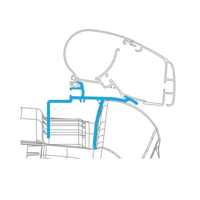 Dometic awning brackets for VW Crafter LHS