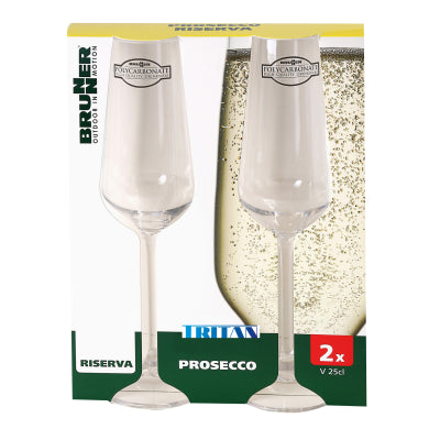 Brunner 2 Set mit 25cl Prosecco Riserva Gläsern