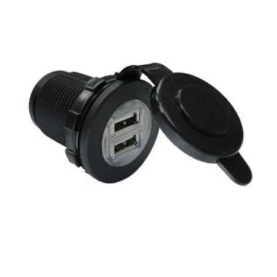 W4 Anthracite Double USB Charging Point