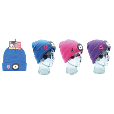 Ladies LED light Hat (assorted colours)