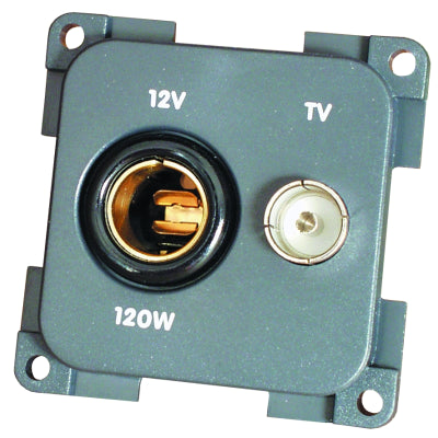 12v + prise TV gris clair