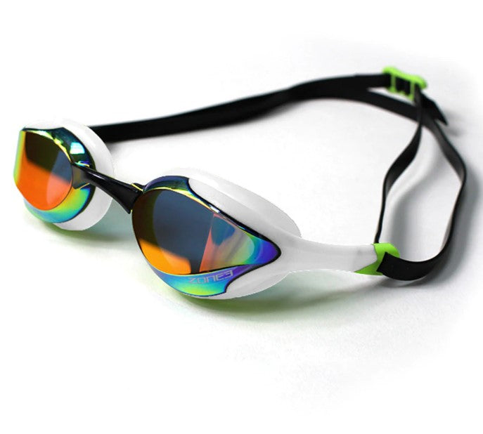 Zone 3 VOLARE Swimming Goggles with Polarised Lenses - White/Lime