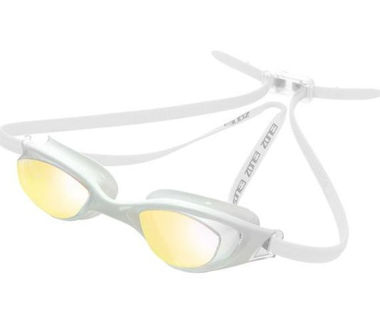 Zone 3 ASPECT Swimming Goggles with Polarised Lenses - Mirror White/Clear
